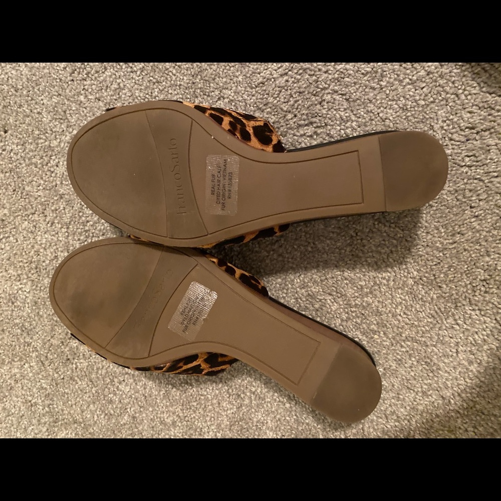 Franco Sarto Leopard Mules